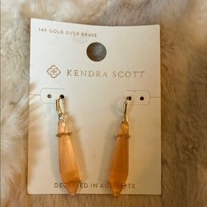 Kendra Scott Gold and Peach Earrings